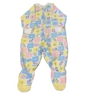 Vintage Toddler Footed Pajamas Penney’s Toddletime Size 2 Fleece
